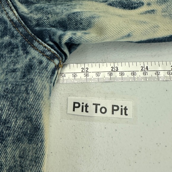 Rolling Paper Mens Streetwear Acid Wash Denim Jacket Size L Grunge Y2K Punk - Picture 5 of 7